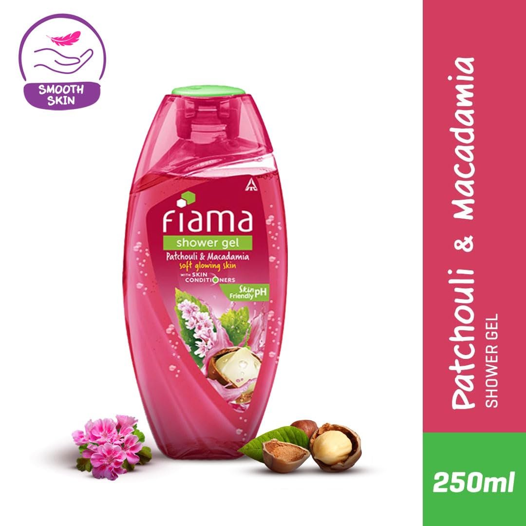 Fiama Body Wash Shower Gel Patchouli & Macadamia, 250ml, Body Wash for Women & Men with Skin Conditioners For Soft, Glowing Skin, Suitable for All Skin Types thumbnail