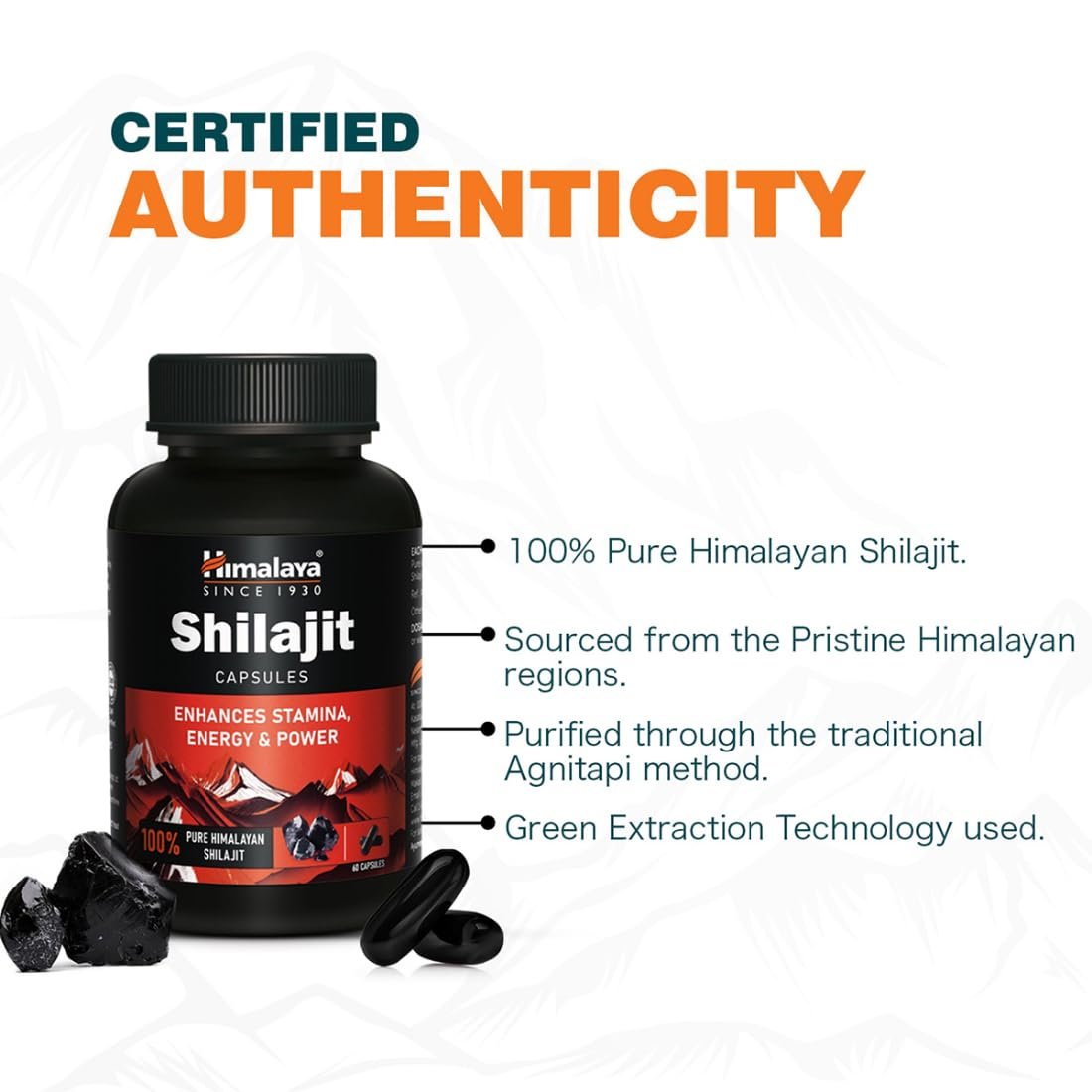Himalaya Shilajit Capsule|60s|Enhances Stamina,Energy and Power|Supports Healthy Testosterone Levels thumbnail