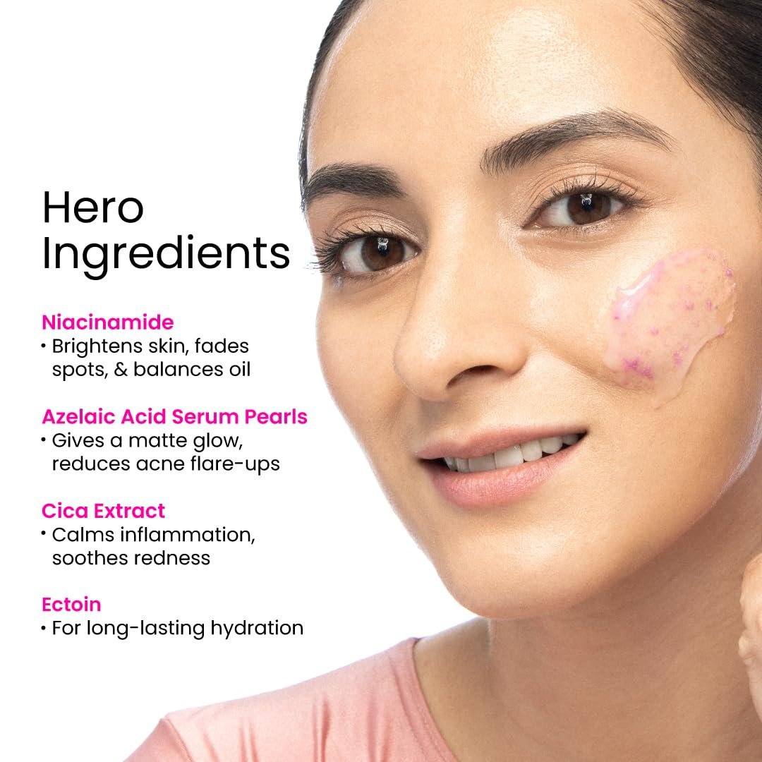 Foxtale Oil-Balancing Gel Face Moisturizer with Niacinamide & Cica | 8hr Oil-Free Glow | Lightweight & Non-Greasy | Reduces Acne & Calms Skin | For Oily & Acne-Prone Skin, 15ml | thumbnail