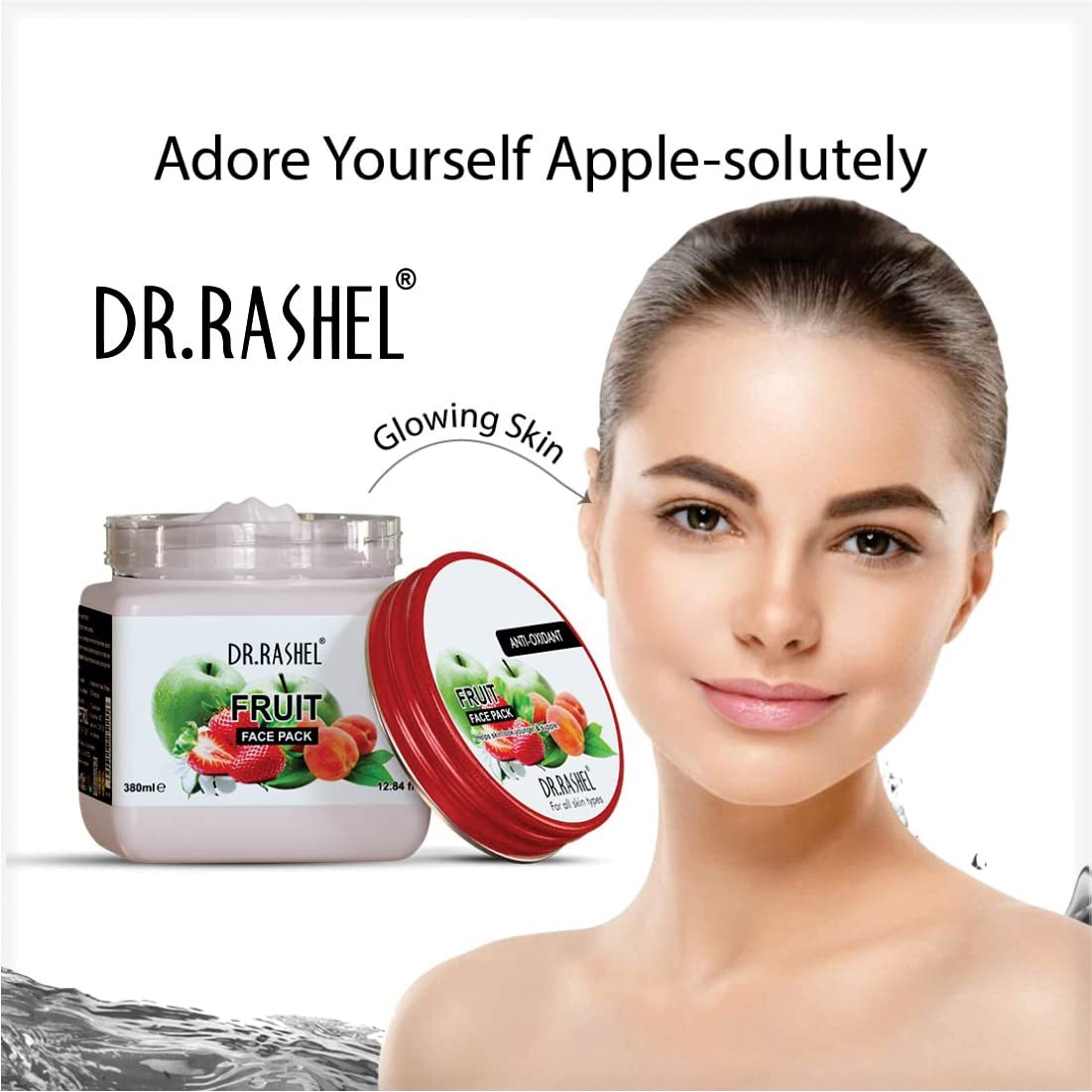 DR.RASHEL Fruit Face Pack for Glowing Skin, Oil Control, Acne, Pimples, Detan, Blemishes, Pigmentation & Brightening, Face Cleansing for Face & Body (380 Ml) thumbnail
