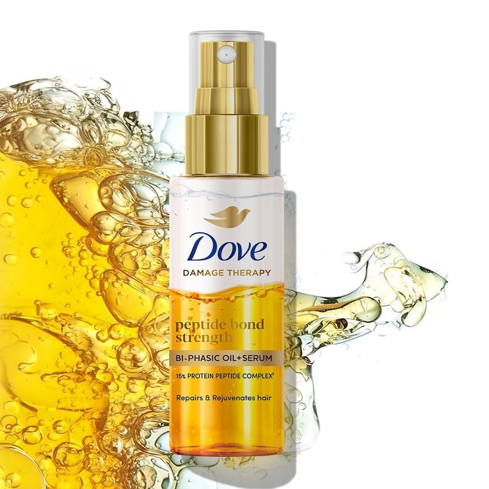 Dove Peptide Bond Strength Bi-Phasic Oil+Serum|12 % PROTEIN PEPTIDE Complex| Extremly lightweight | thumbnail