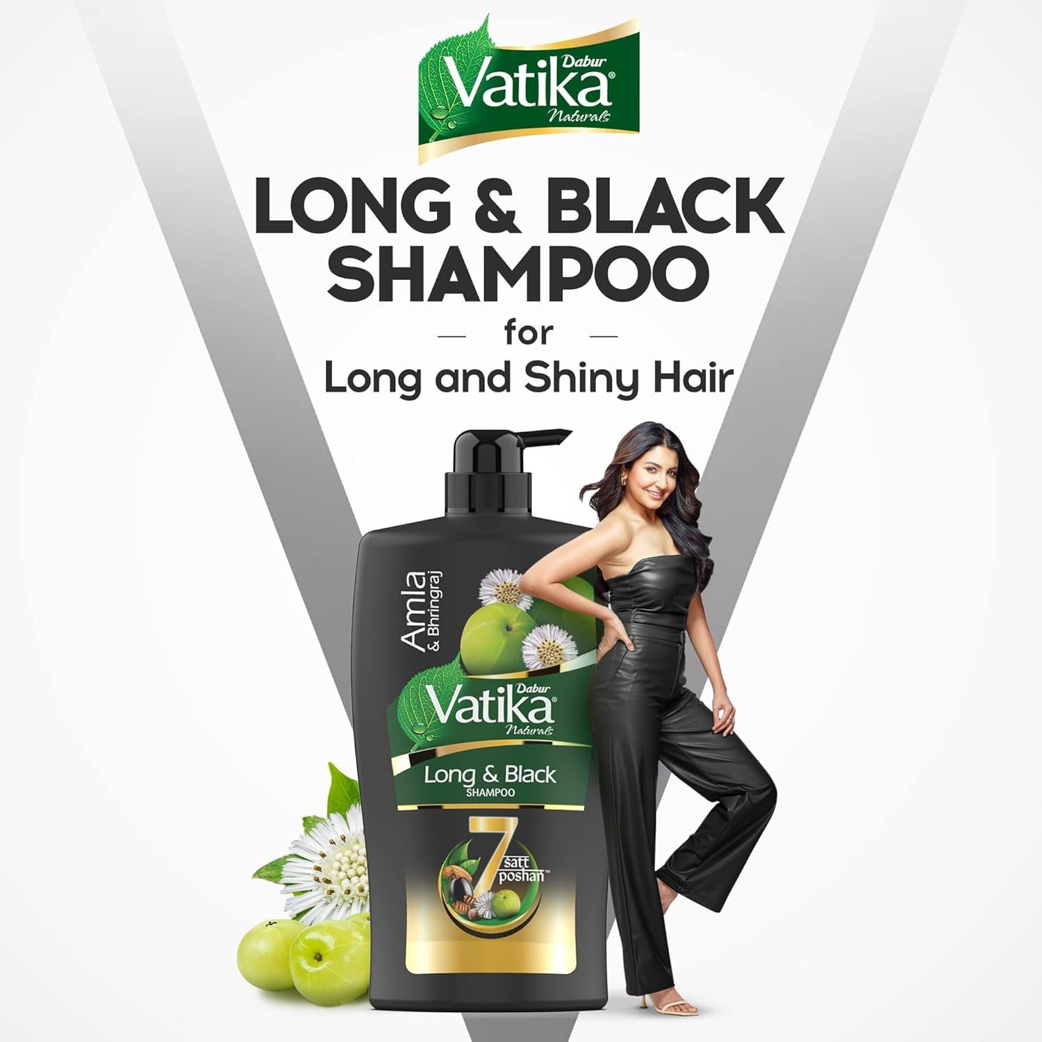 Dabur Vatika Long & Black Shampoo - 640 ml | With Amla & Bhringraj | For Shiny, Long & Black Hair | No Added Parabens | Provides Gentle Cleansing, Conditioning & Nourishment to Hair thumbnail