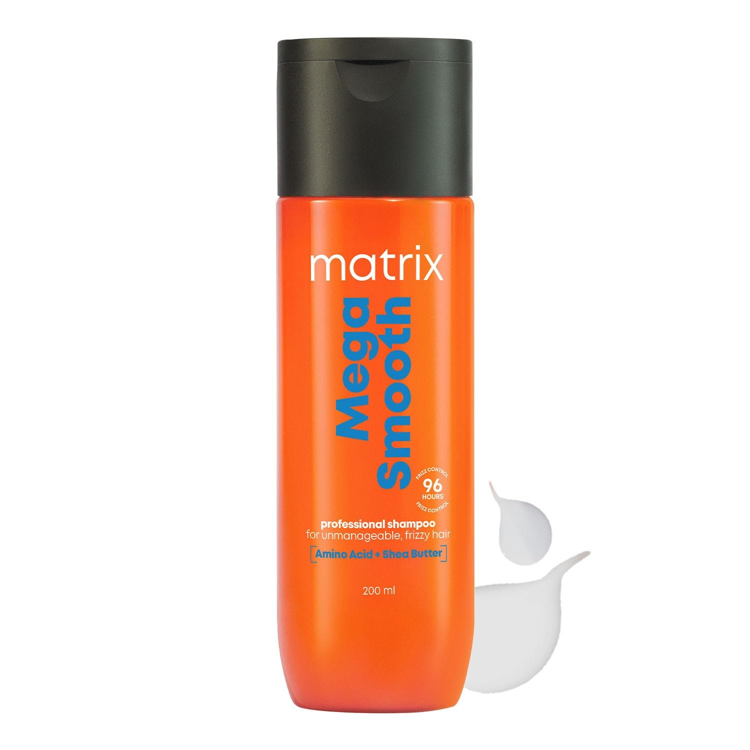 Matrix Professional Mega Smooth Shampoo with Shea Butter & Amino Acids, for Frizzy Hair | Max Smoothness for 4 Days | Used by 1 Lakh Hairstylists*| For All Hair Types | Paraben Free