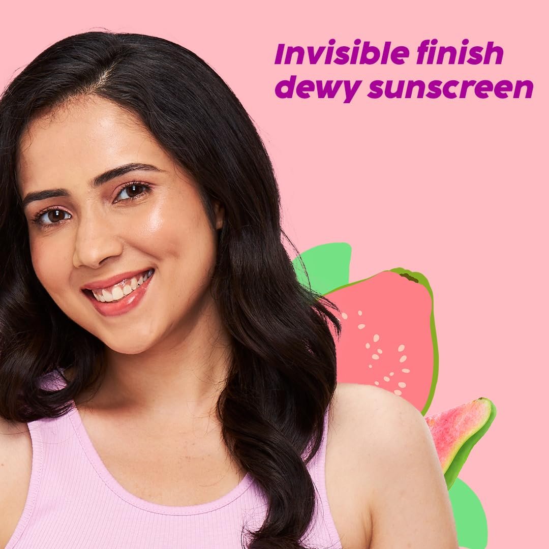 PLIX THE PLANT FIX Glow Invisible Sunscreen (15gm)| No White Cast | UV Protection | Dewy Sunscreen | Vitamin C & Guava Extract | Broad Spectrum Protection | SPF 50 PA +++ | For Daily Use thumbnail