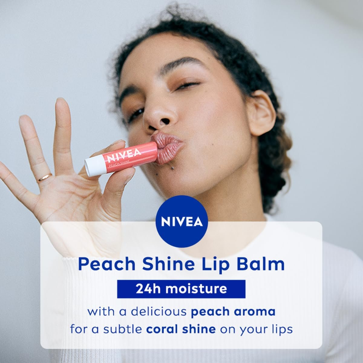 NIVEA Lip Balm, Fruity Peach Shine,4.8 g thumbnail