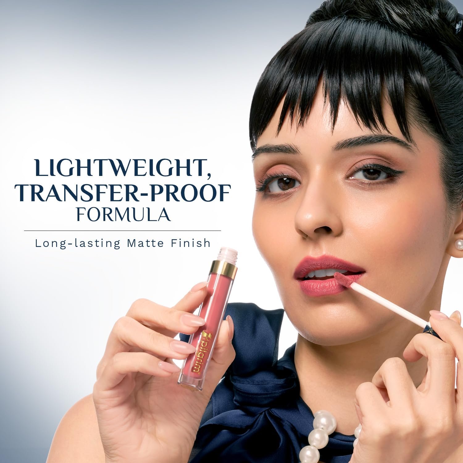 Pilgrim Oh So Crème! Premium Matte Liquid Lipstick | Most Lightweight & Transfer-proof Lipstick | Highly Pigmented & Long-Lasting | 3.5ml (Chocolat Chérie-31) thumbnail