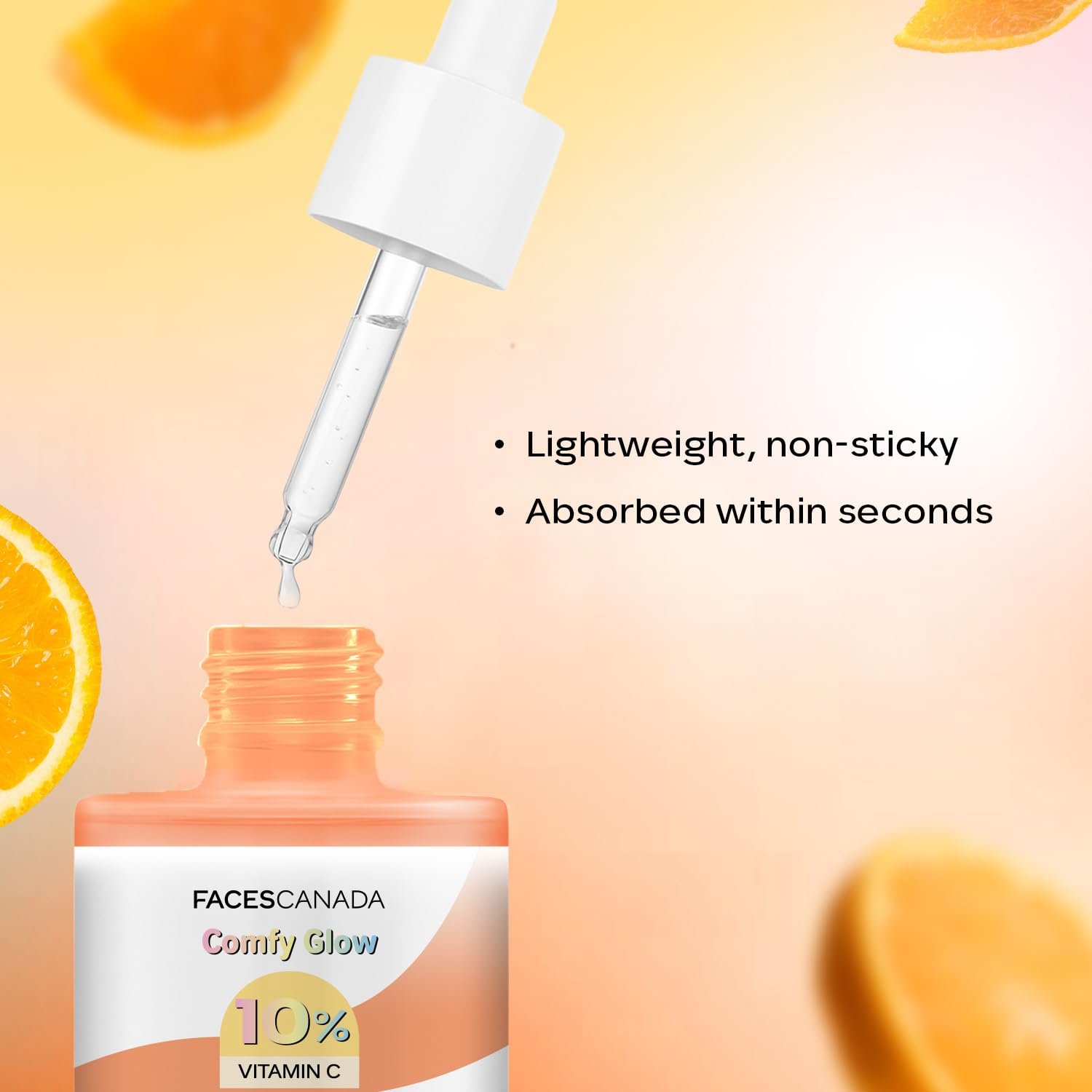 FACES CANADA Comfy Glow 10% Vitamin C Face Serum - 15ml | Brightens Complexion | Dark Spot Reduction | Hydrating & Healthier Looking Skin thumbnail