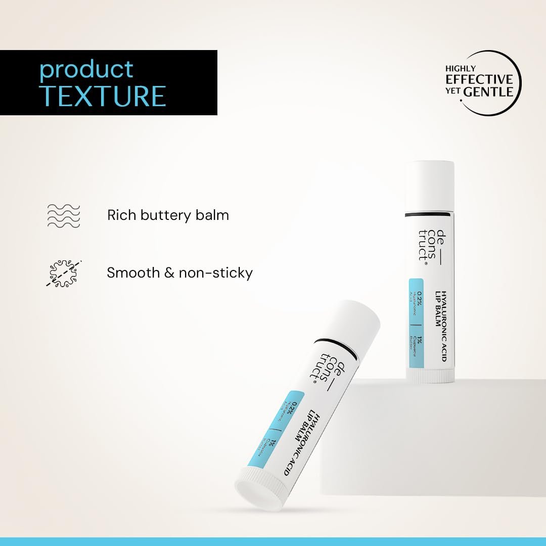Deconstruct Hyaluronic Acid Lip Balm With 1% Cupuacu Butter | For Fuller, Dry Lips | Protects & Nourishes Dry Chapped Lips | Lip Balm For Women & Men | 4gm thumbnail