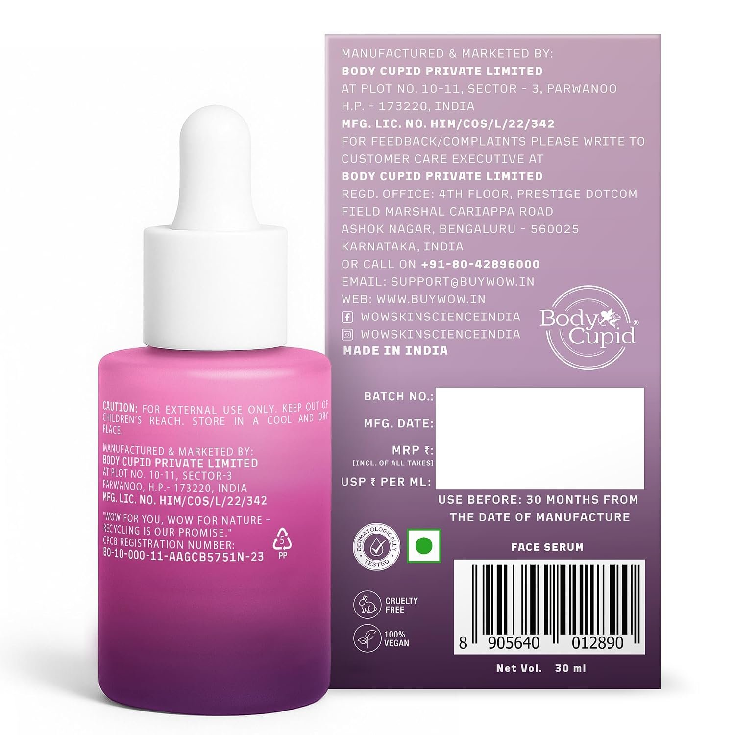 WOW Skin Science 0.3% Retinol Advanced Face Serum | Granactive Retinoid + Bakuchiol + Turmeric | Smooths Texture, Reduces Fine Lines & Firms Skin | Beginner-Friendly Retinol | 30 ml thumbnail
