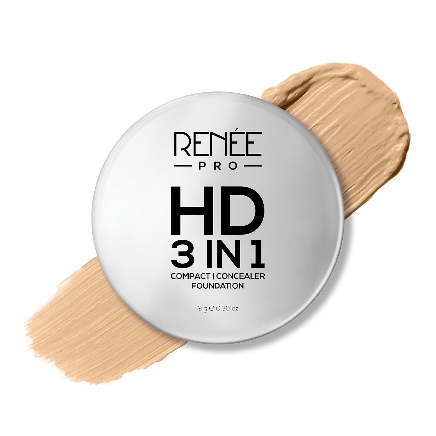 RENEE PRO HD 3 In 1 Compact,Concealer, Foundation - Ivorie, SPF 20, Matte Finish, High Coverage, Ultralight & Silky Smooth Finish, Enriched With Vitamin E, C & Aloe Vera - 9 Gm thumbnail
