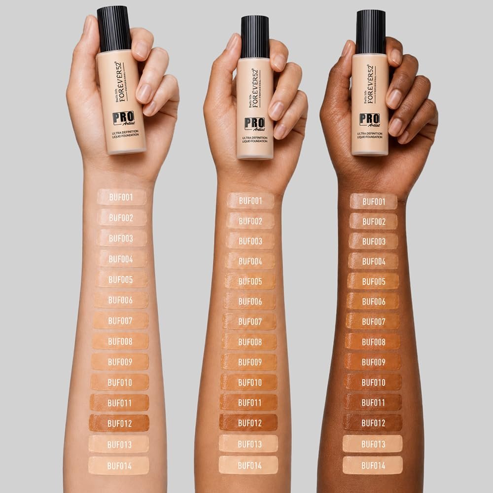 Daily Life Forever52 Pro Artist Ultra Definition Liquid Foundation |Long Lasting, Full Coverage, 24H, Waterproof & Sweatproof, Lightweight Hydrating, Oil-Free Formula - Custard (BUF002) 60ML thumbnail