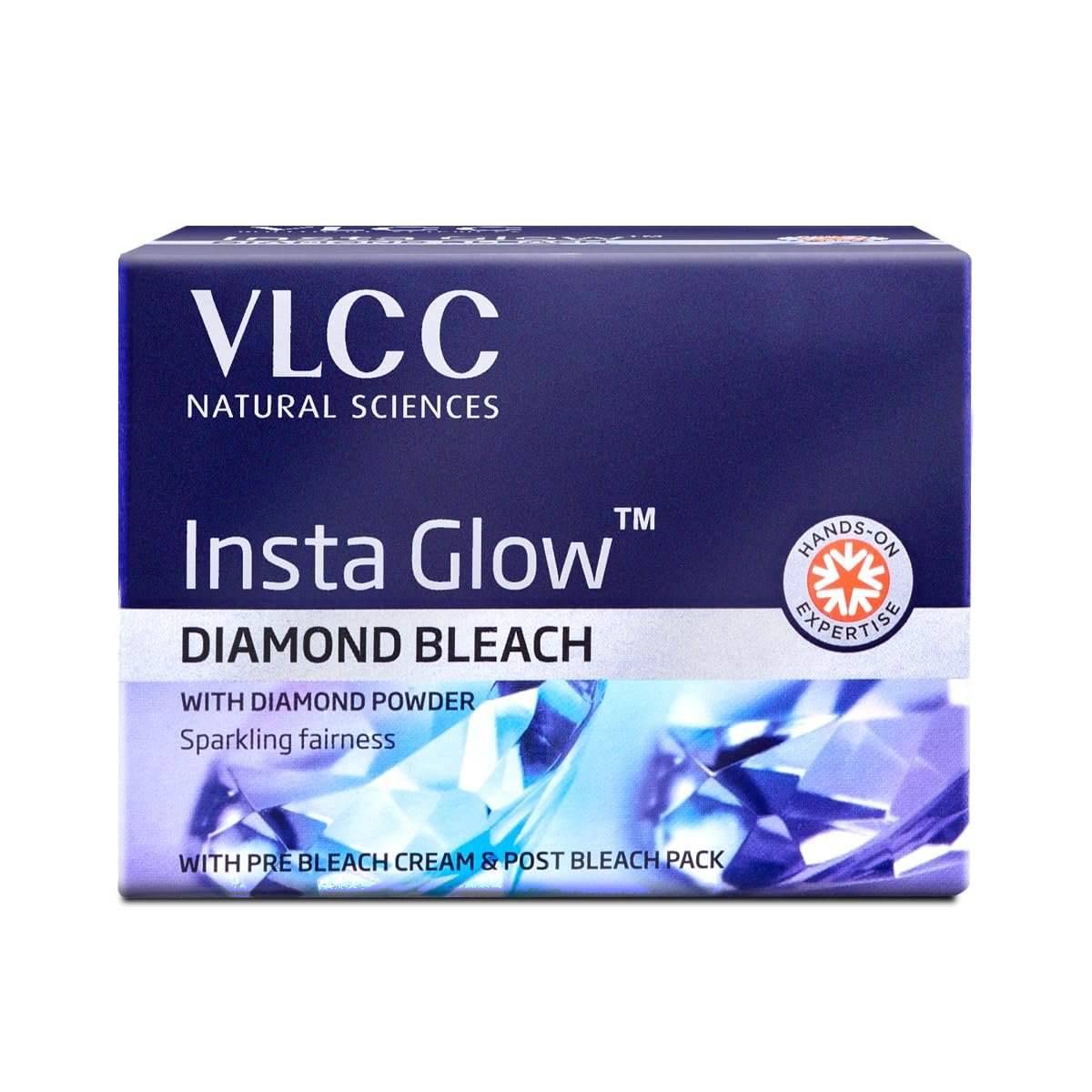 VLCC Insta Glow Diamond Bleach - 402g | With Diamond Powder For Sparkling Fairness | Skin Brightening Bleach | Minimizes Dark Spots, Reduces Facial Hair Visibility. thumbnail