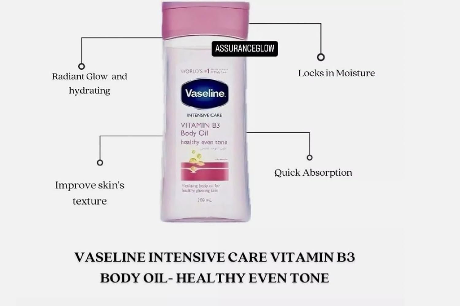 Vaseline Intensive Care Vitamin B3 Body Oil 200ml thumbnail