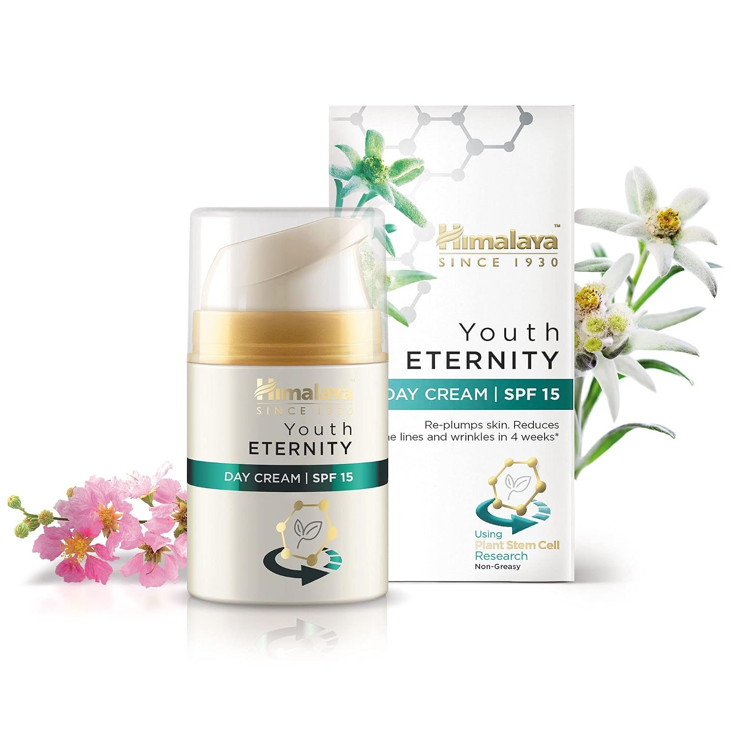 Himalaya Youth Eternity Day Cream – Anti-Ageing Moisturizer for Firm, Smooth & Youthful-Looking Skin, 50ml