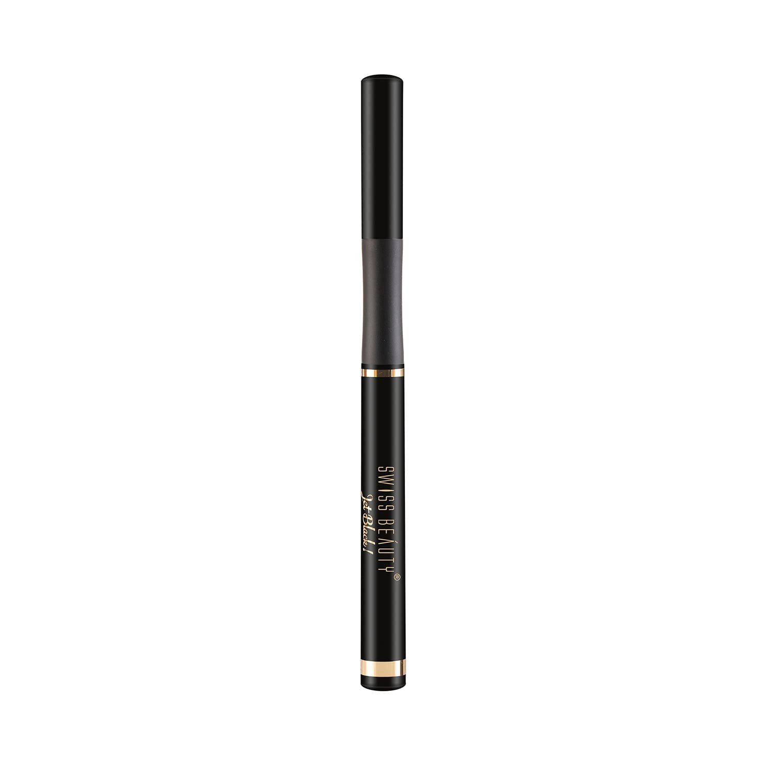 SWISS BEAUTY Waterproof And Long Wearing Bold Felt Tip Pen Glossy Eyeliner | Smudge Proof Eye Makeup | Quick Drying | Black, 1.2Ml thumbnail