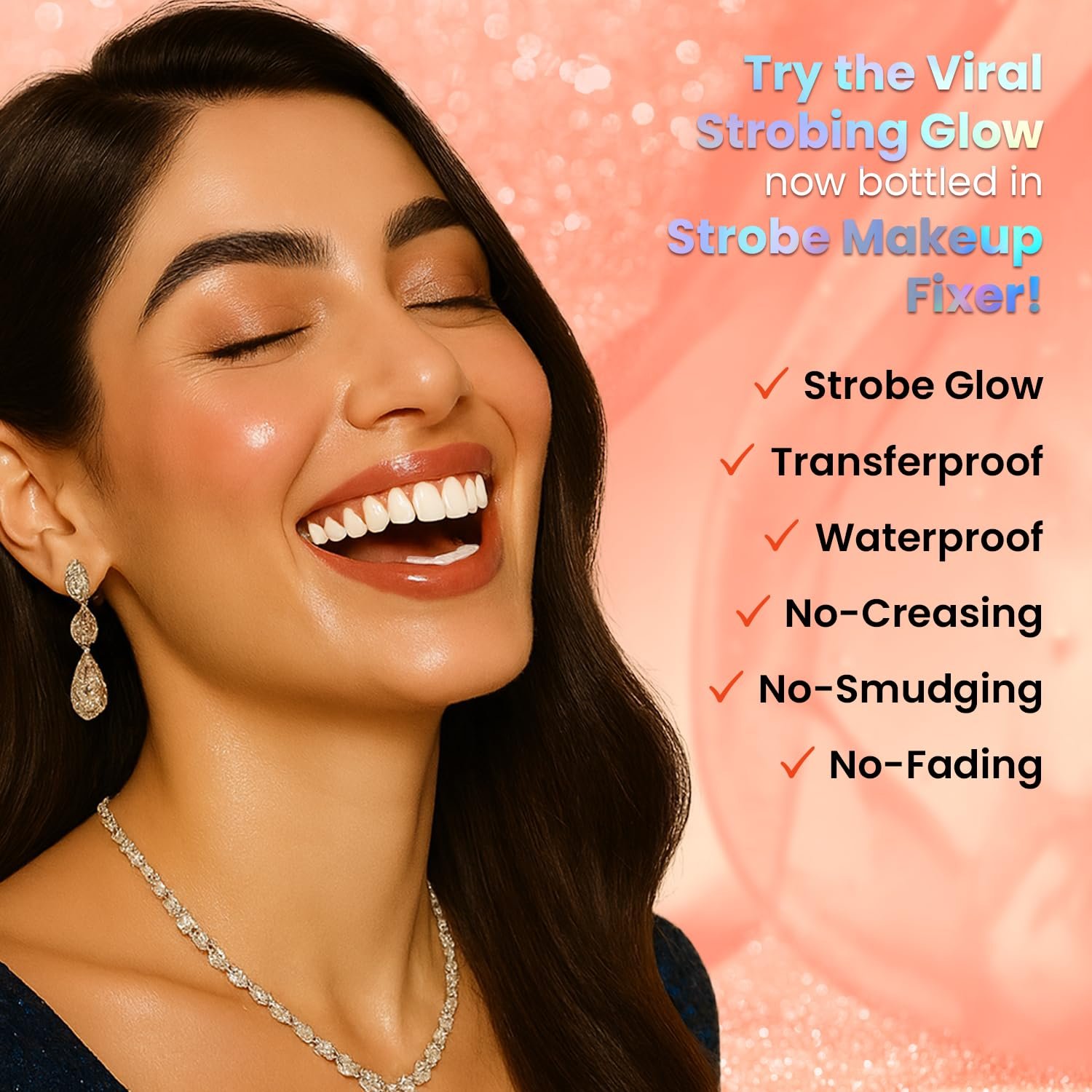 FACES CANADA Ultime Pro Strobe Makeup Fixer Mini - Rose Gold, 50 ml | Waterproof, Transferproof & Alcohol-Free thumbnail