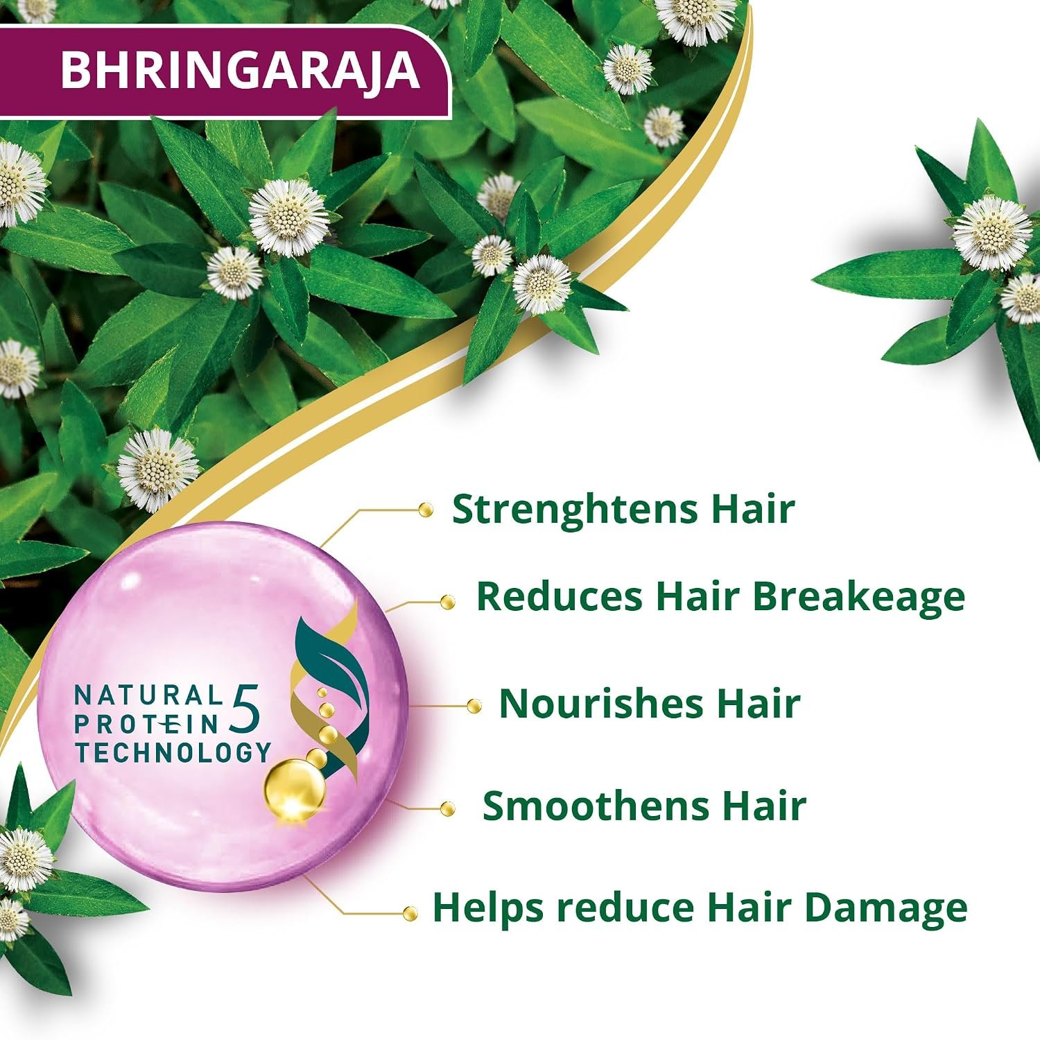 Himalaya Anti-Hair Fall Bhringaraja Shampoo, Reduces Hair Fall, Makes Hair Healthy, With Bhringaraja & Palasha,for men and women, 340ml thumbnail
