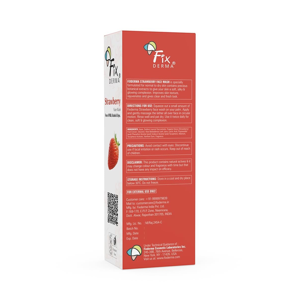 Fixderma Strawberry Face Wash with Vitamin E & Strawberry Extract | Face Wash & Face Cleanser | Face Wash for Oily Skin (All Type Skin) | Face Wash for Women & Men - 75g thumbnail