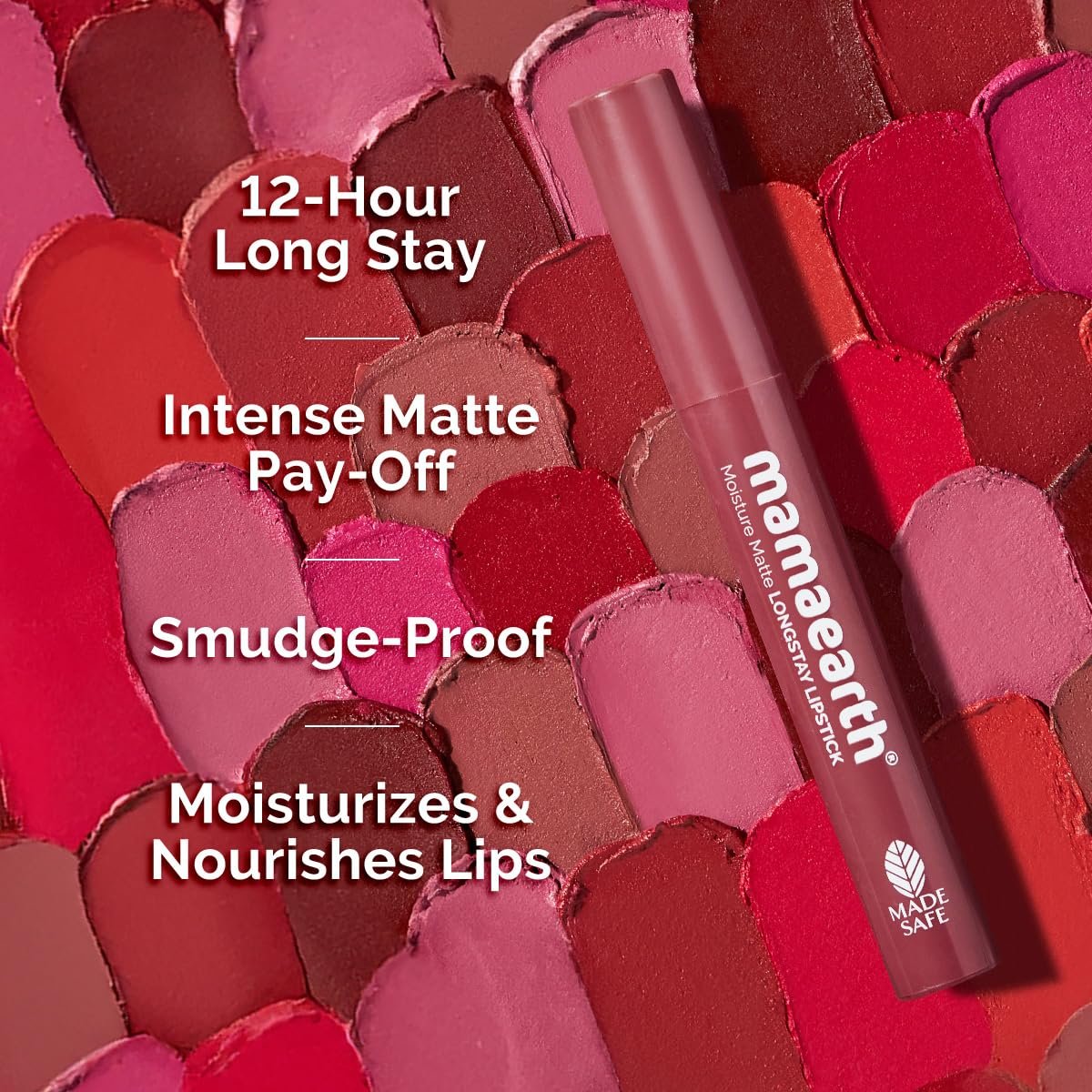 Mamaearth Moisture Matte Longstay Lipstick With Avocado Oil & Vitamin E For 12 Hour Long Stay-02 Plum Punch - 2 G thumbnail