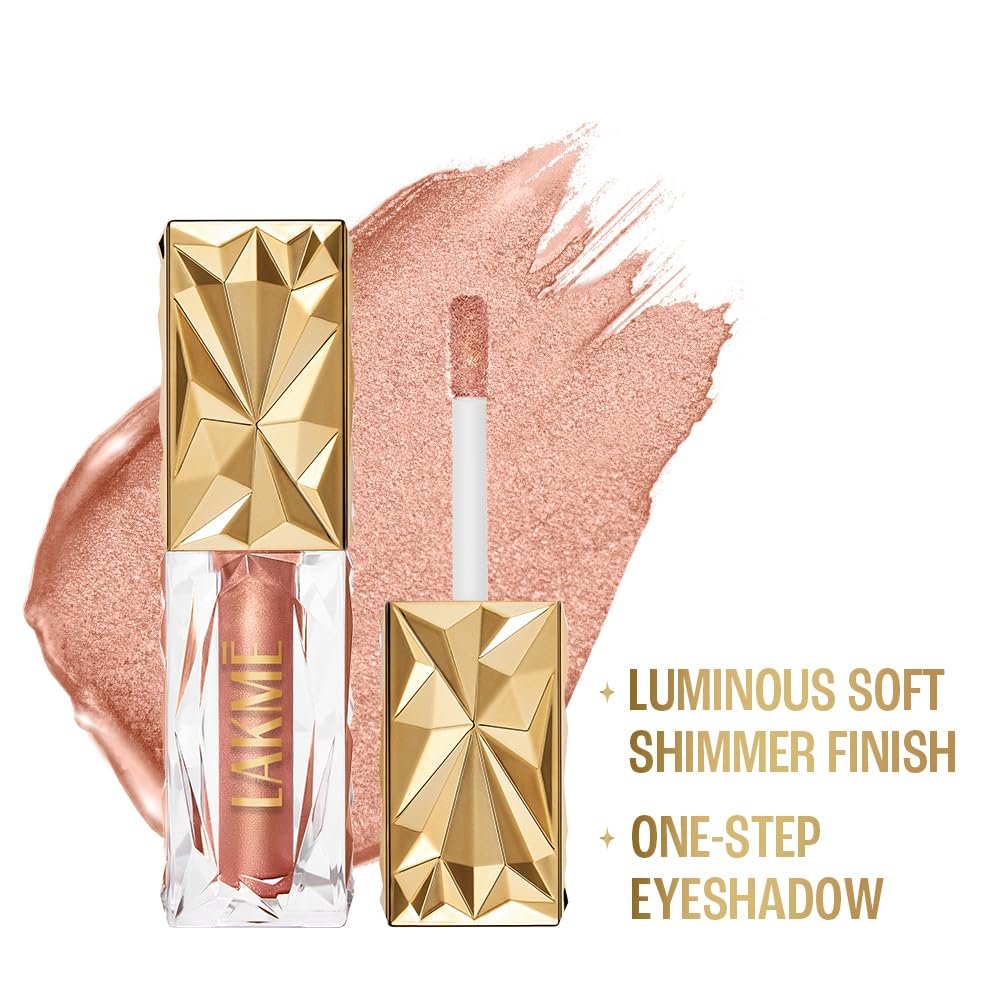 Lakme Be-jewel Satin Eye Tint |One-Step Liquid Eyeshadow | Air light Mousse Texture - 01 Quartz 4.5ml thumbnail