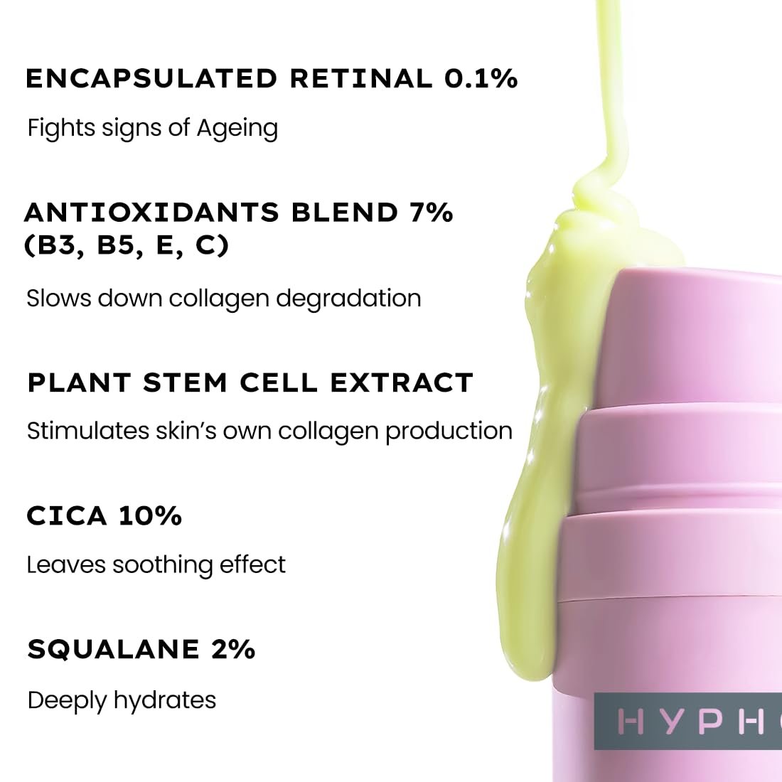 Hyphen 0.1% Retinal Reset Serum Pro | 30% More Effective than Retinol Serum| Advanced Anti Ageing Face Serum | Reduces Fine Lines & Wrinkles | -30 ml thumbnail