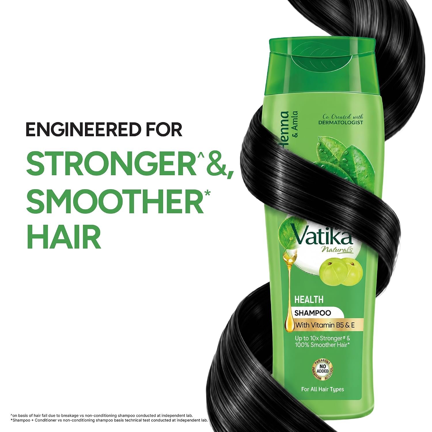 Dabur Vatika Health Shampoo - 340 ml | For Smooth, Shiny & Nourished Hair | Repairs Hair Damage, Controls Frizz | For All Hair Types | Goodness of Henna & Amla thumbnail