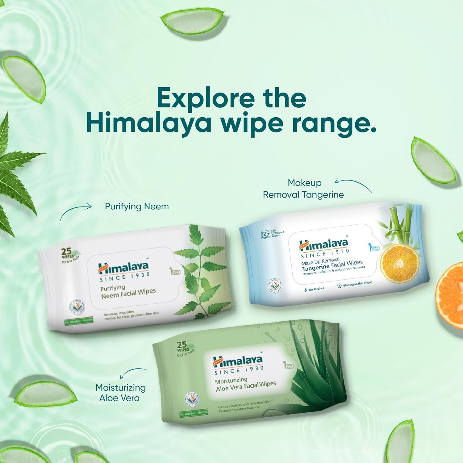 Himalaya Purifying Neem Facial Wipes, 25 Count thumbnail