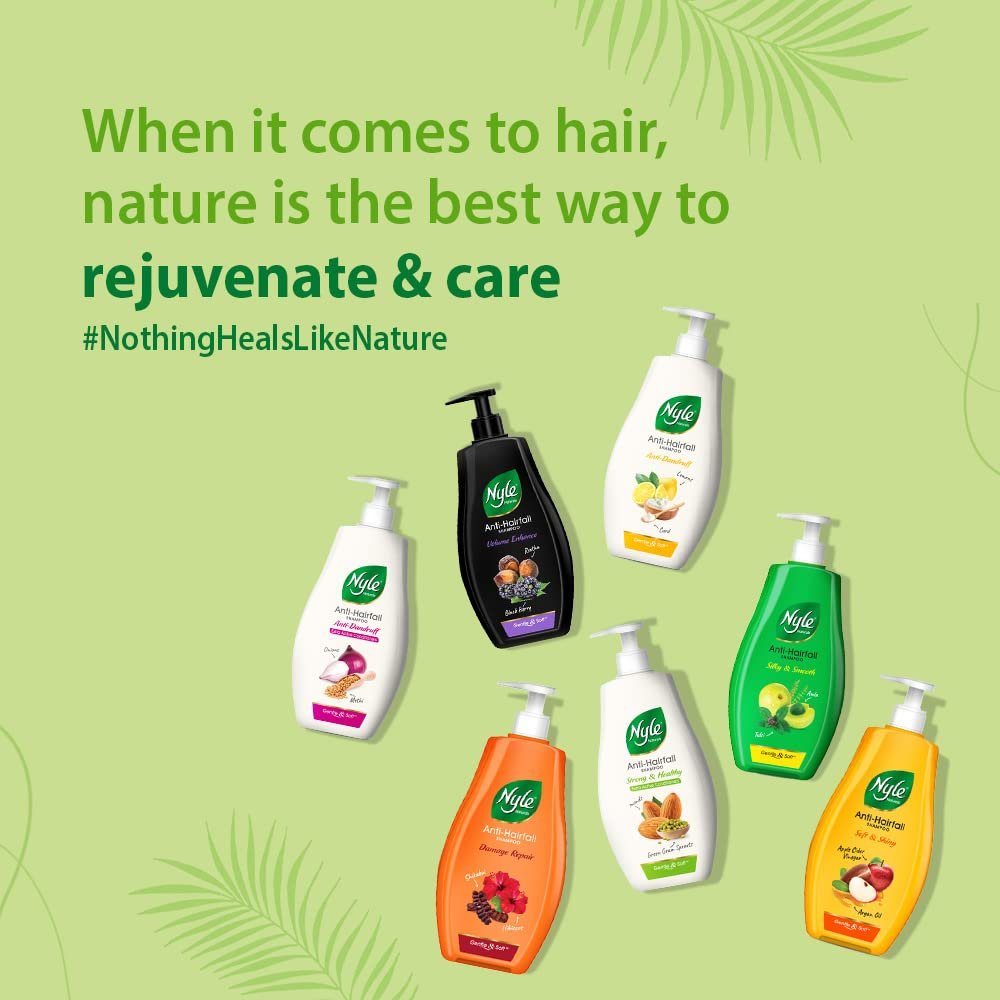 Nyle Naturals Dryness Hydration Shampoo with Tulsi & Aloe Vera | Moisturizing Shampoo for Dry Hair | Helps Cleanse, Hydrate & Soften Hair | 800ml thumbnail