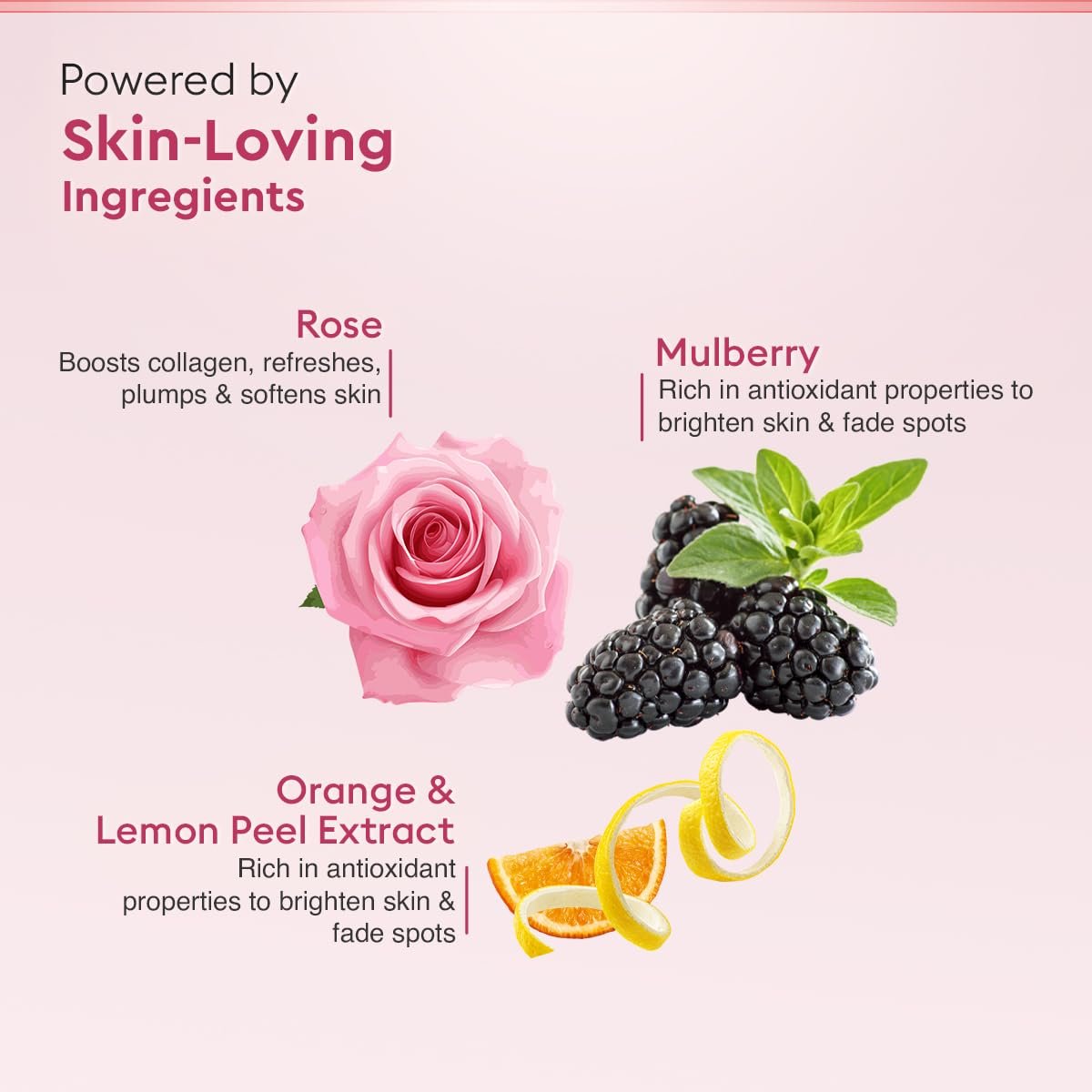 VLCC Mulberry & Rose Face Wash for Radiant Glow, Enriched with Rose, Mulberry, Orange & Lemon Peel Extracts for Fresh & Clear Skin, 150ml Each (Pack of 2) thumbnail