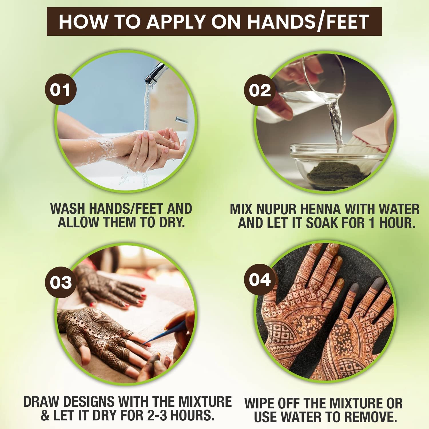 Godrej Nupur 100% Pure Henna Powder for Hair Colour (Mehandi) | for Hair, Hands & Feet (500g) thumbnail