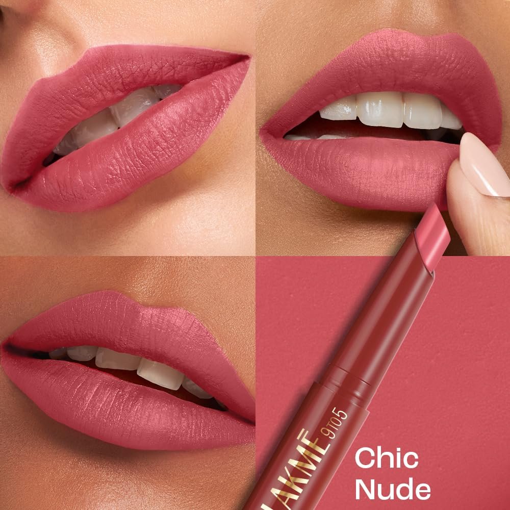Lakme 9 to 5 Forever Matte Lip Crayon, Chic Nude, 1.1g, for Smooth and Supple Lips, with Vitamin C, Matte Finish, 8 Hr Hydration, Long Lasting all day comfort, Retractable Crayon thumbnail