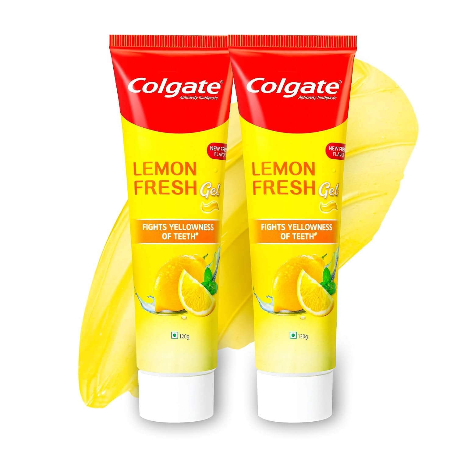 Colgate Lemon Fresh Gel Toothpaste | Tooth Paste Fights Yellowness of Teeth | Colgate Paste Toothpaste with New Fresh Flavor (240gm)