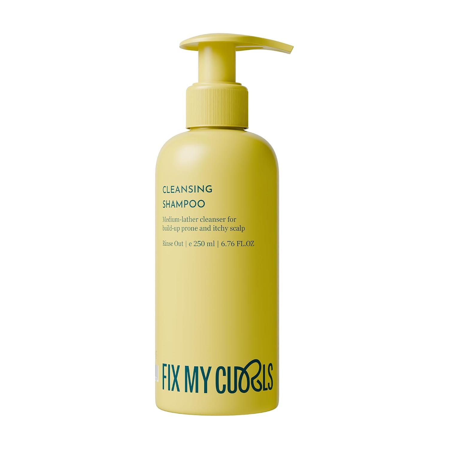 Fix My Curls Cleansing Shampoo for Curly Hair & Wavy Hair| Enriched Anti-Frizz, Anti-Itch | pH Balanced, Paraben-Free, Silicone-Free & Sulfate-Free 250ml
