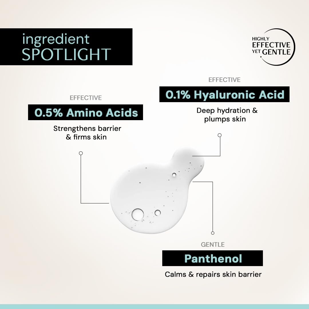 Deconstruct Hyaluronic Acid Hydrating Facewash- 0.5% Amino Acids + 0.1% Hyaluronic Acid | Gentle Cleanser | Hydrating | For Dry Skin | 100ml thumbnail
