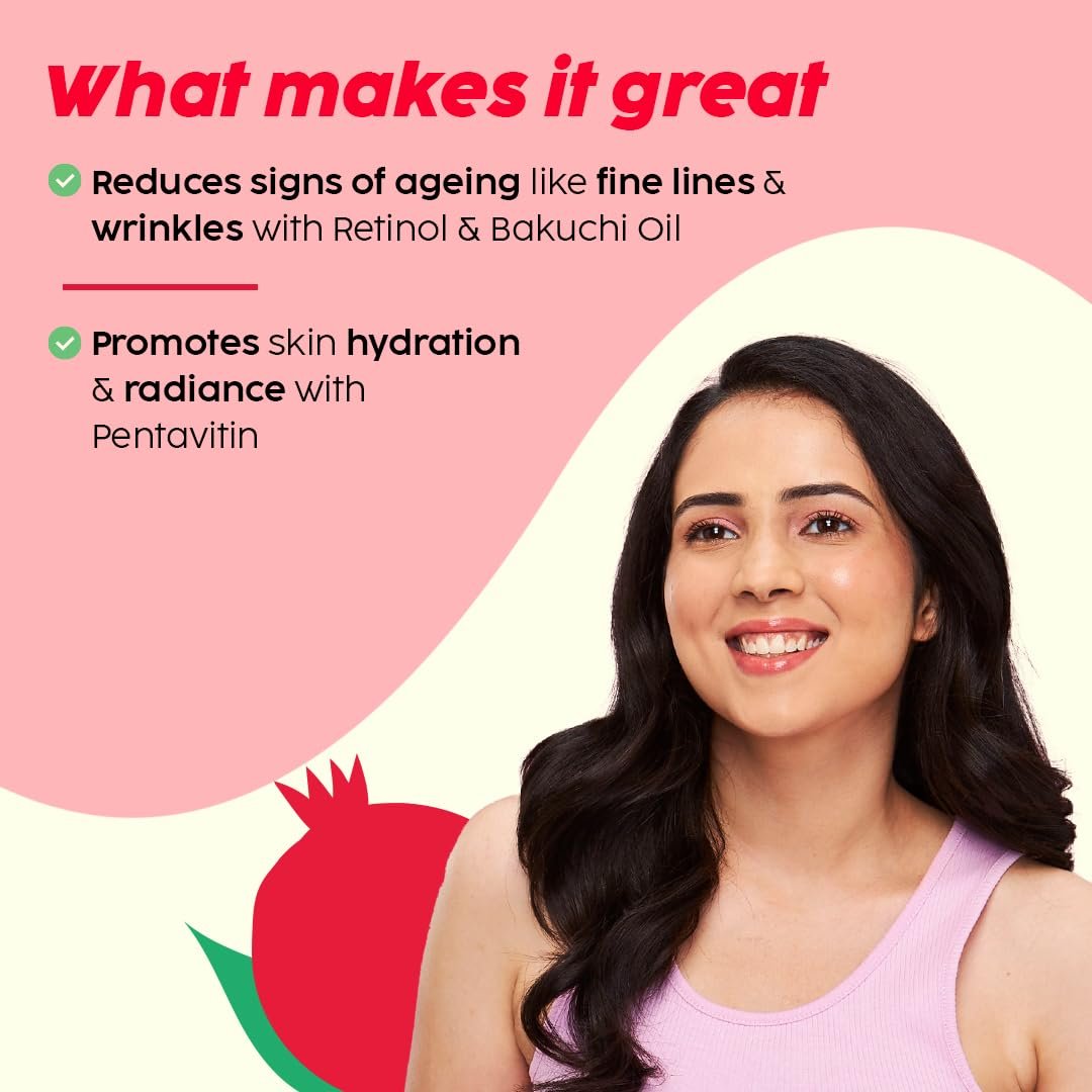 PLIX The Plant Fix Pomegranate 1% Retinol Anti-Ageing Night Cream | Helps Reduce the Appearance of Fine Lines & Wrinkles | Overnight Moisturizer for Smooth, Firm & Youthful-Looking Skin | 50 thumbnail