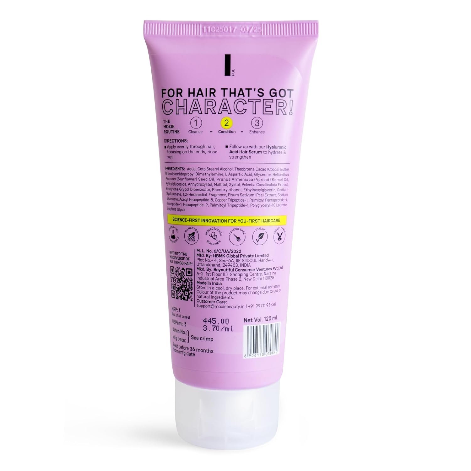 Moxie Beauty Hyaluronic Acid Silicone Free Conditioner 120 ml Hyaluronic Acid Conditioner | Silicone-Free Formula | Hydrates, Softens & Smooths Hair | Helps Control Frizz thumbnail