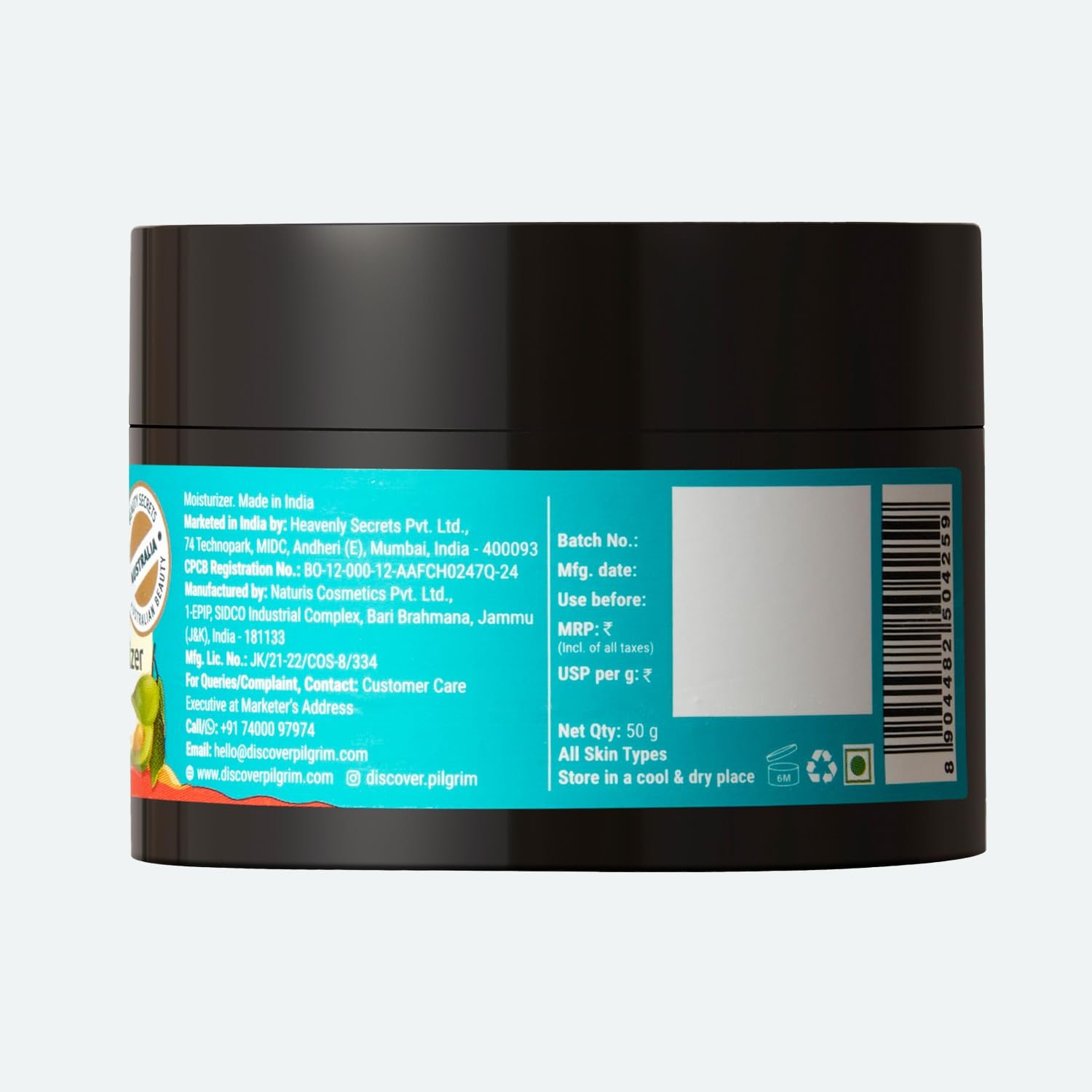 Pilgrim Vitamin C Face Moisturizer with 3% Niacinamide & Glutathione - 50g Dark Spots & Triple Glow with Kakadu Plum, Fades Dark Spots & Pigmentation, Evens Skin Tone, Deeply Hydrates, All S thumbnail