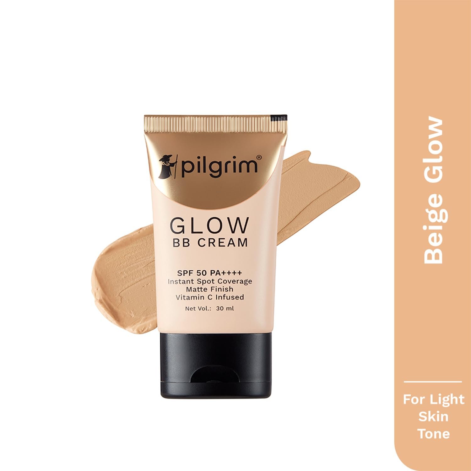 Pilgrim Beige Glow 3-In-1 Natural Bb Cream Medium Coverage For All Skin Types Spf 50 Pa++++ With Niacinamide, Hyaluronic Acid & Vit C - 30G thumbnail