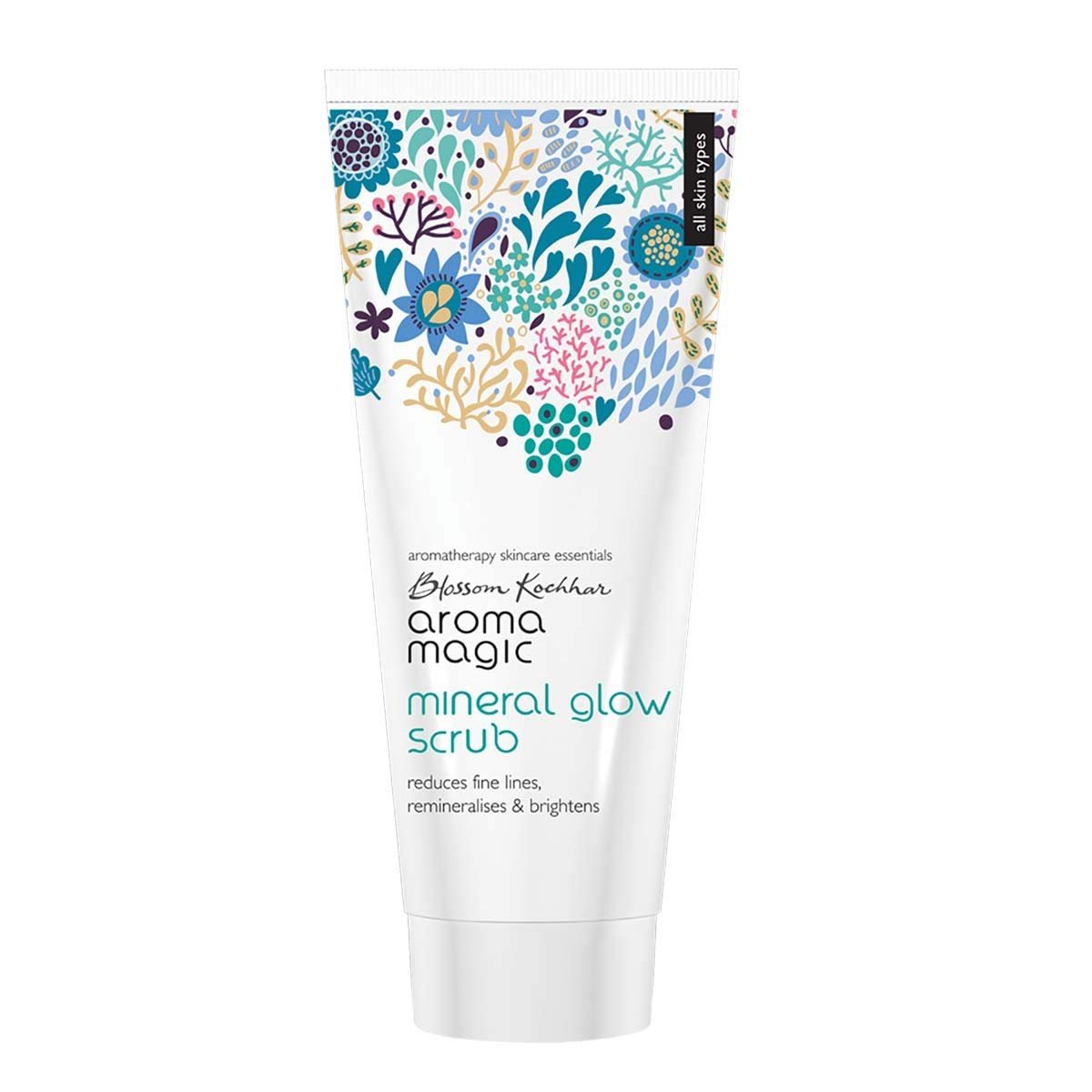 Aroma Magic Mineral Glow Scrub | Exfoliates, reduces fine lines, brightens & boosts hydration| With beeswax, vegetable glycerine, lavender, tea tree & rose essential oils | 100ml thumbnail