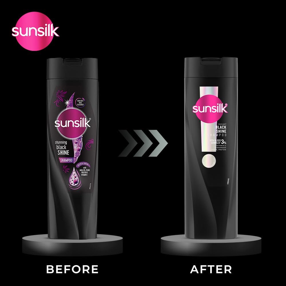 Sunsilk Stunning Black Shine Shampoo 1 L|| With Amla + Oil & Pearl Protein|| Gives Shiny|| Moisturised and Fuller Hair - Paraben Free thumbnail