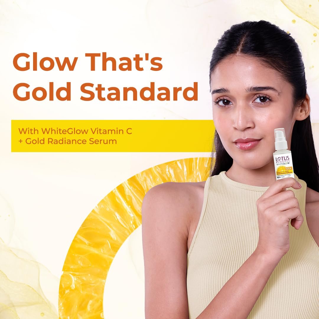 Lotus Herbals WhiteGlow Vitamin C and Gold Radiance Face Serum 30ml thumbnail