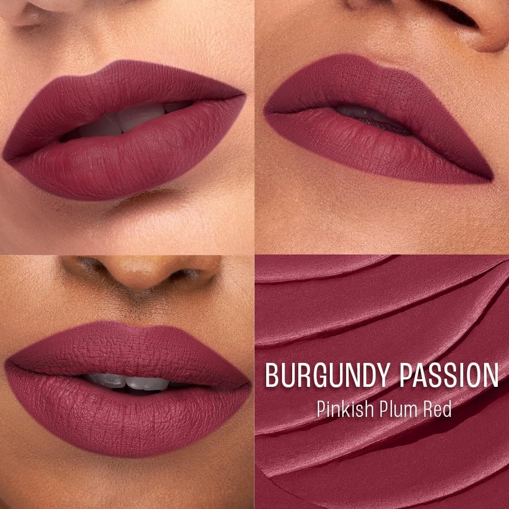 Lakme 9to5 Lip Tattoo Matte Slim Stick, Burgundy Passion, 2g, for Intense Color and Full Coverage, with Bakuchiol and Vitamin E, Smudgeproof and Waterproof, Long-Lasting Lipstick for Women thumbnail