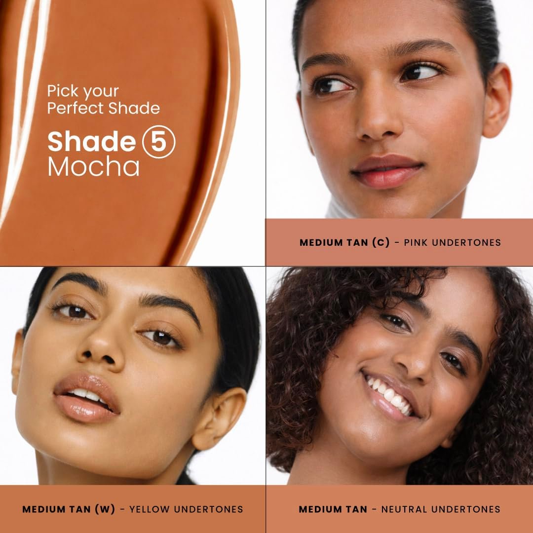 Foxtale SPF 50 PA++++ Tinted Sunscreen, 05 Mocha | In-Vivo Tested & UVA/B Protection | Niacinamide & Vitamin E | Daily Wear, Blurs Pores, Evens Tone, Matte Finish, Non-Greasy | 50ml thumbnail