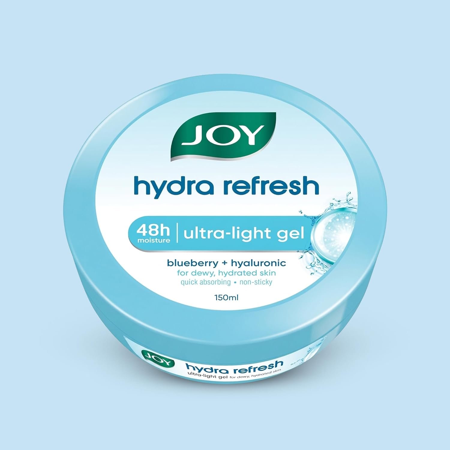 Joy Hydra Refresh Ultra Light Oil-Free Gel Moisturizer for Oily & Acne-Prone Skin | Hyaluronic Acid + Panthenol | 48hr Hydration, Non-Sticky Matte Finish | 150ml thumbnail