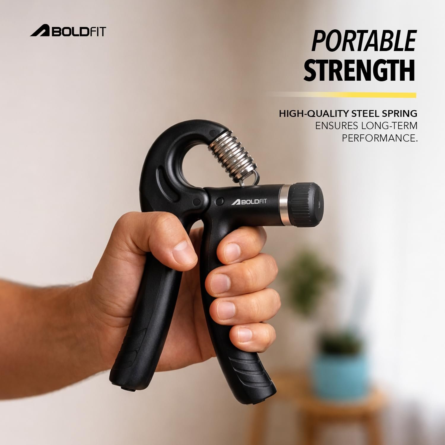 Boldfit Hand Gripper for Men & Women Hand Grip Strengthener for Forearm, Wrist & Finger Workout Fitness Equipment for Home & Gym Training thumbnail