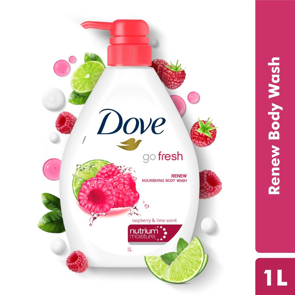 Dove Renewing Raspberry Body Wash with Lime for Renewed Skin, Refreshing Scent, 1L thumbnail