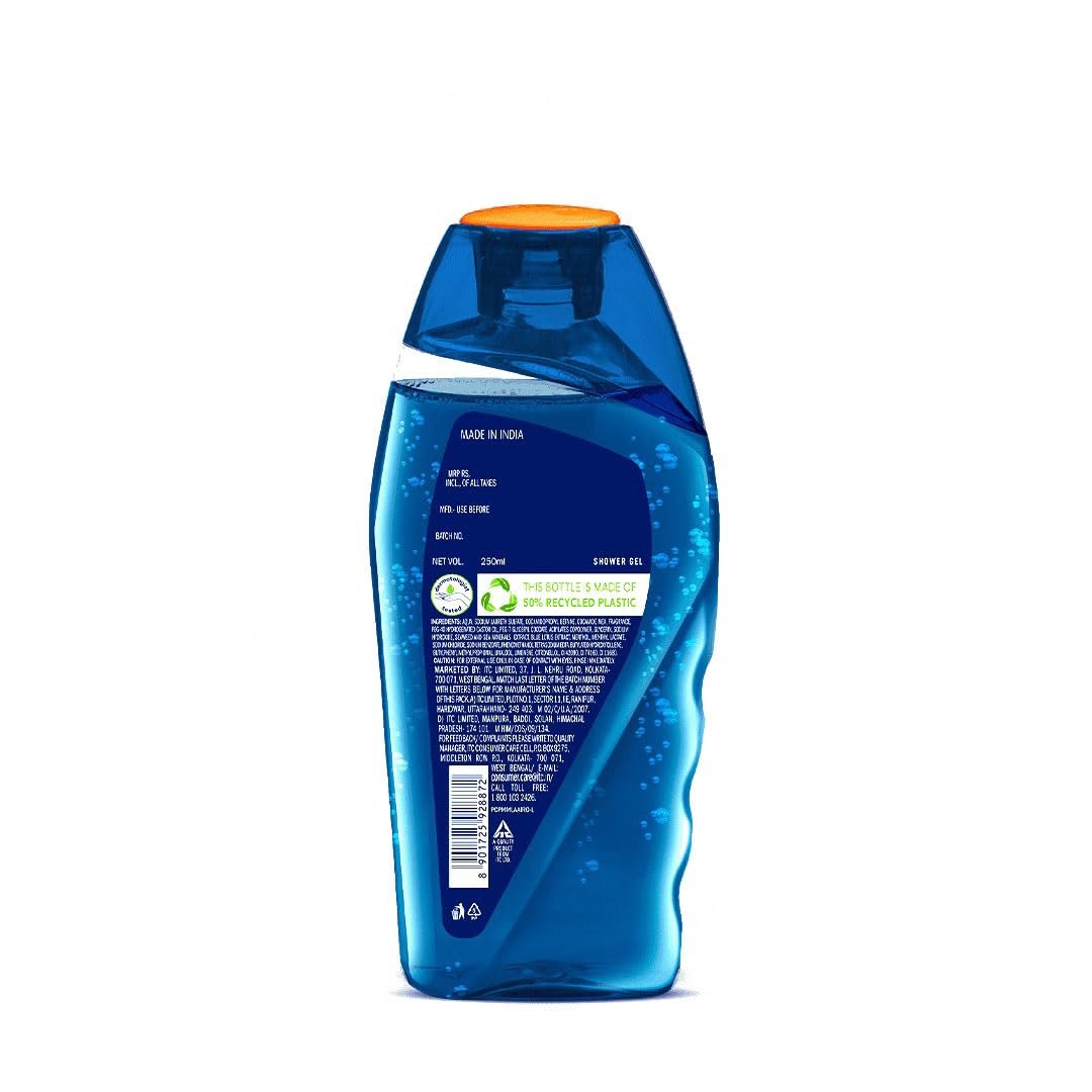 Fiama Men Refreshing Pulse Shower Gel, with skin conditioners & sea minerals for soft & refreshed skin, 250ml bottle thumbnail