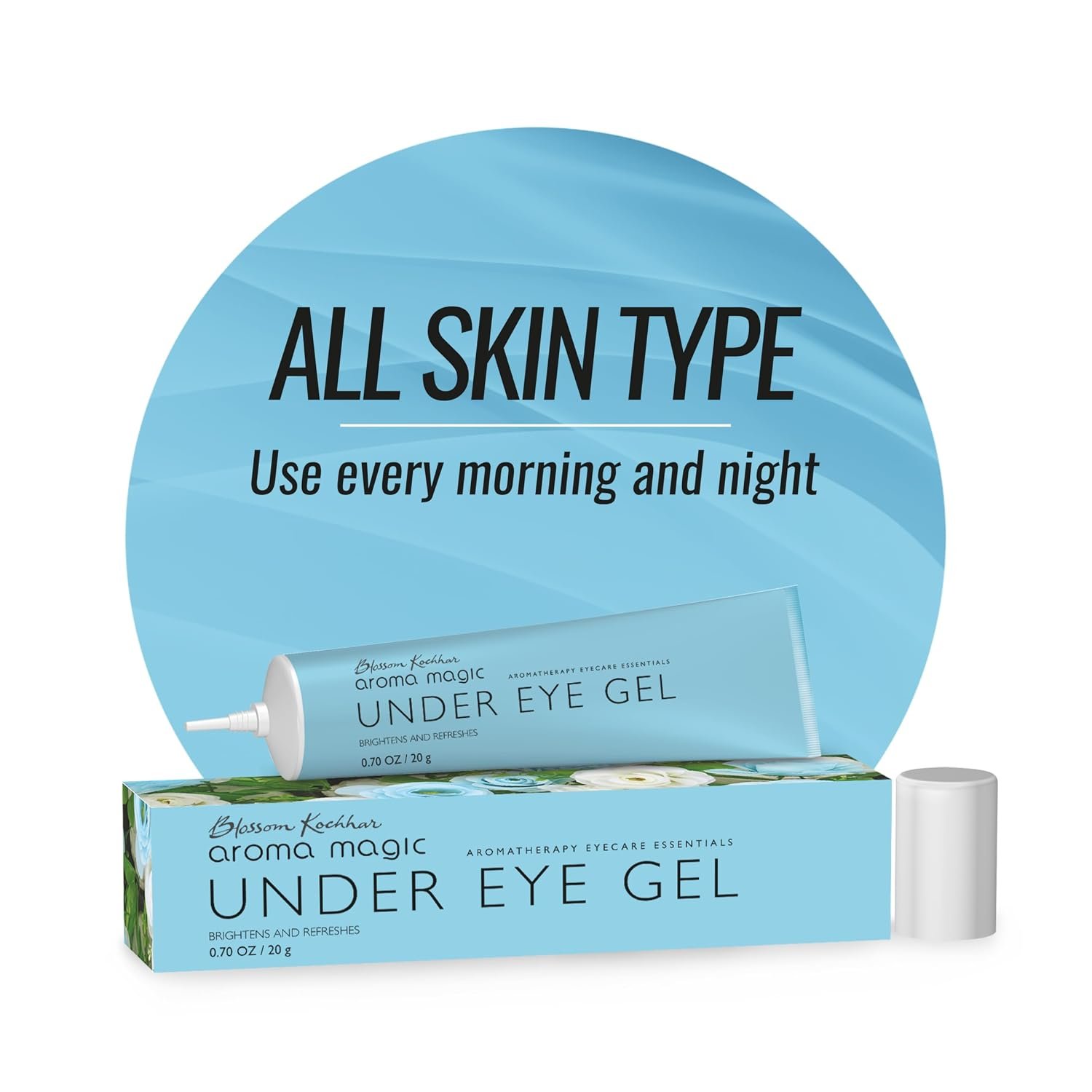 Aroma Magic Under Eye Gel | Brightens & Refreshes, Reduces Dark Circles for Lightens, Tightens & Puffiness | with cucumber, green tea, lemon, & centella For Women & Men | 20 gm thumbnail