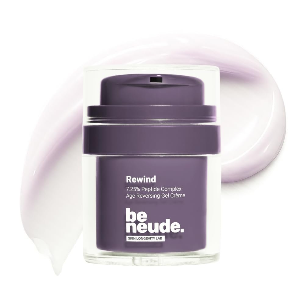 Rewind Age Reversing Gel Creme with 7.25% Advanced Peptide Complex for Wrinkle Reduction Fine Lines Smoother Firmer Skin with Vitamin C and Mandelic Acid Lightweight Anti Ageing Moisturizer thumbnail
