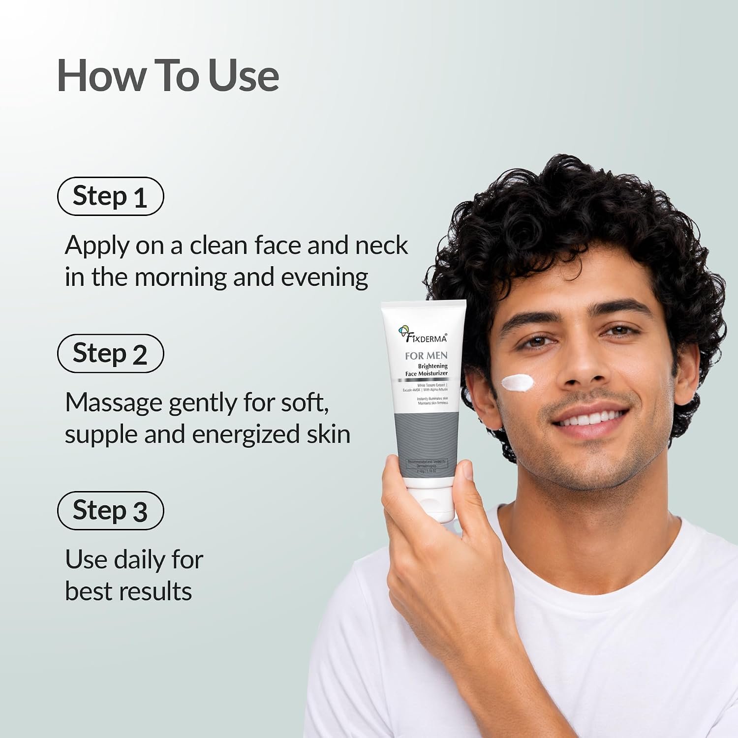 Fixderma Brightening Face Moisturizer for Men | Helps Reduce & Even Skin Tone | Hydrating Moisturizer for Bright, Smooth & Healthy-Looking Skin | 50g thumbnail
